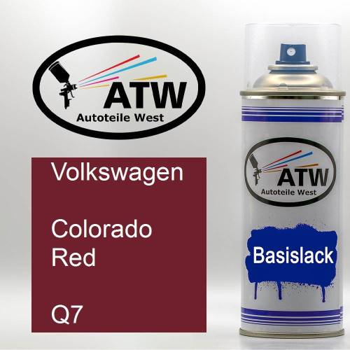 Volkswagen, Colorado Red, Q7: 400ml Sprühdose, von ATW Autoteile West.
